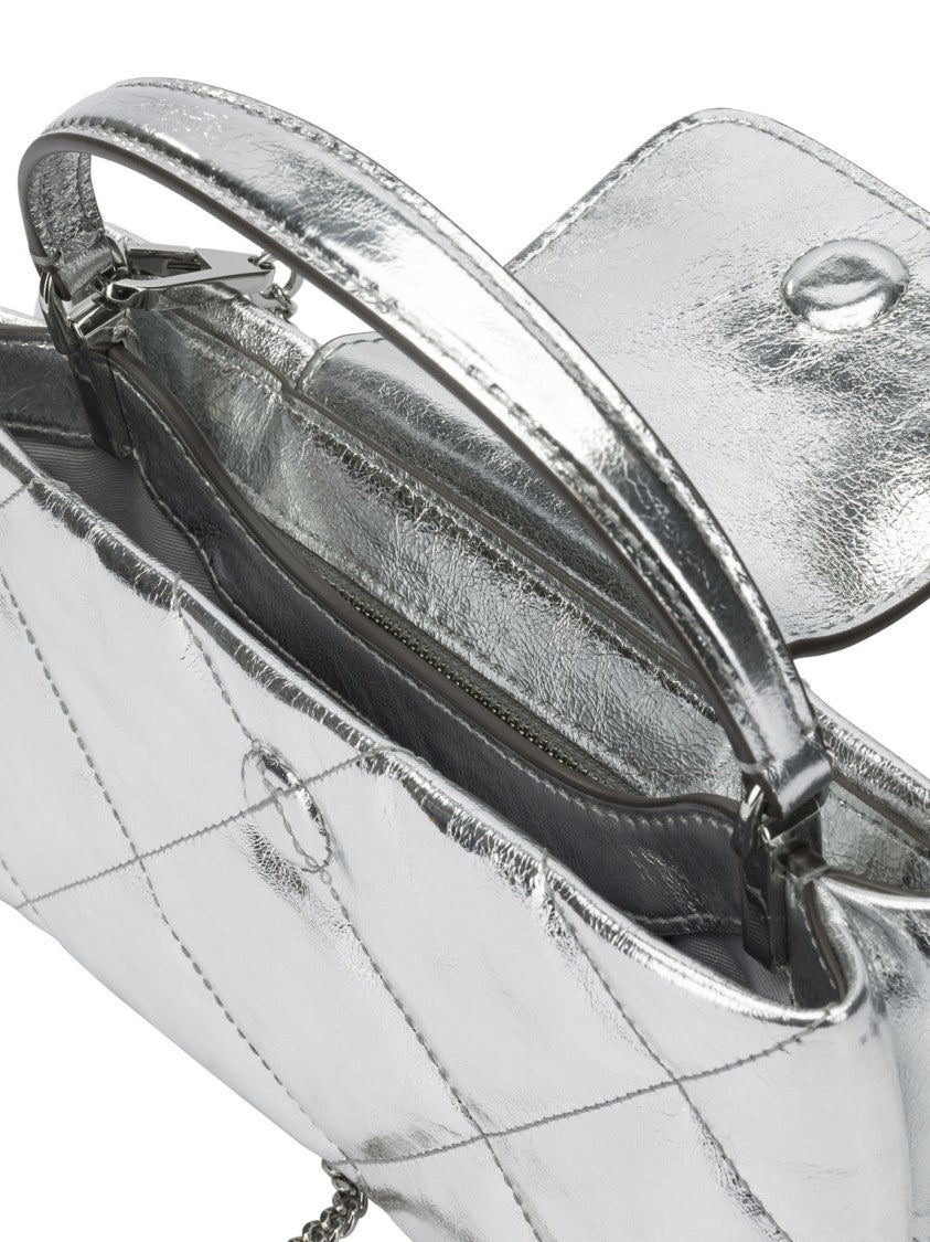 Tory Burch Quilted Metallic Leather Shoulder Bag