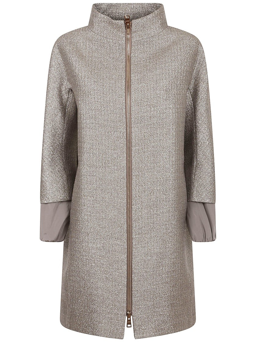 Herno Brown Tailored Jacket With High Collar