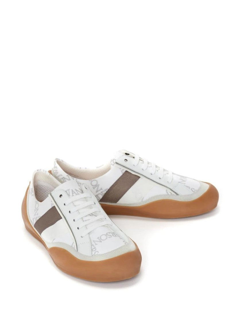 J. W. Anderson White Low-Top Stripe Accent Sneakers