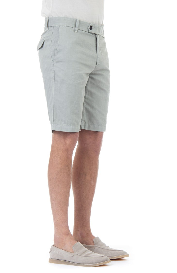 Eleventy Cotton-Linen Chino Shorts