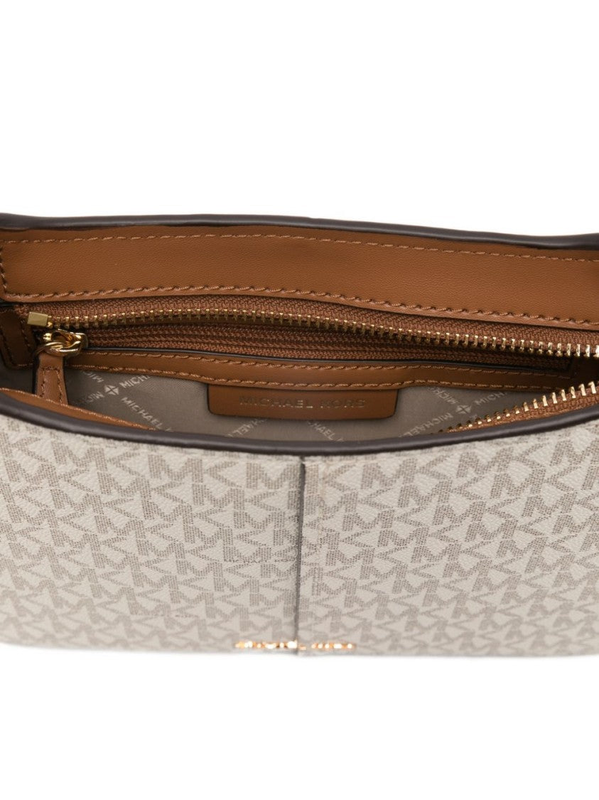 Michael Kors Structured Handbag With Beige Monogram