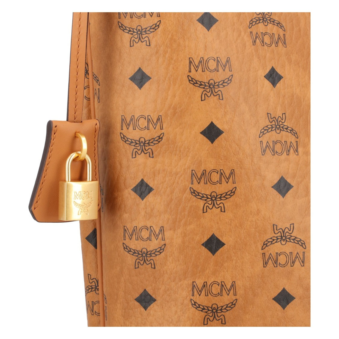 Mcm Large Aren Hobo Bag In Cognac Visetos Monogram