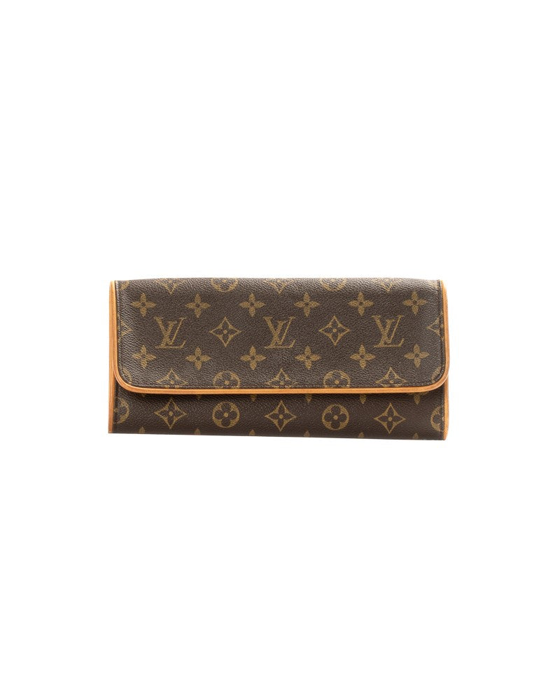 Louis Vuitton Brown Monogram Twin Mm Canvas Clutch