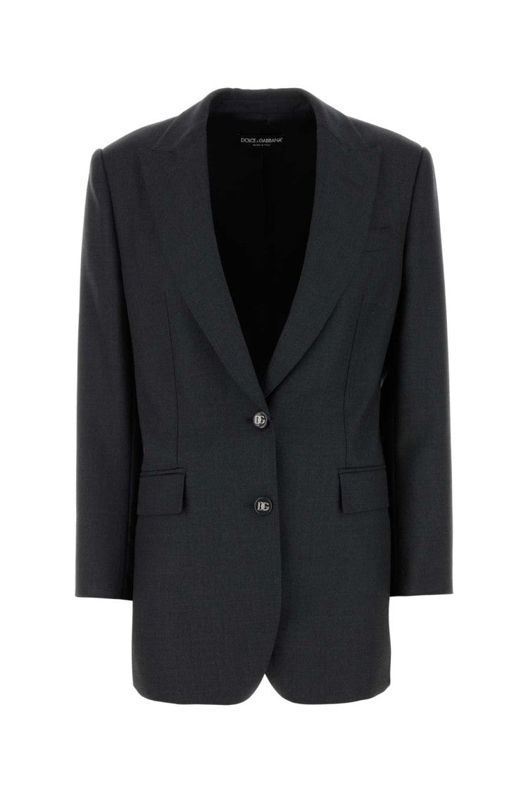 Dolce & Gabbana Graphite Wool Blazer