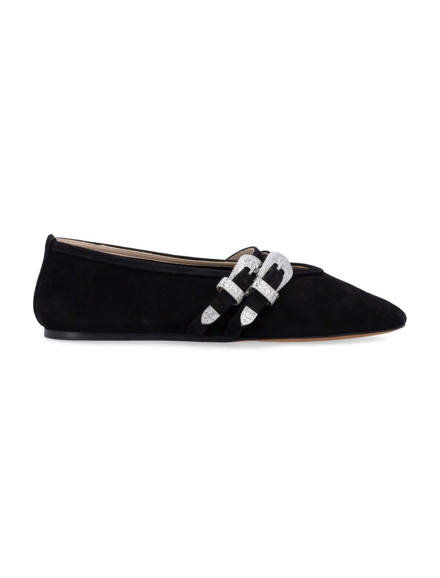 Le Monde Béryl Black Ballet Claudia Slipper Suede Flats