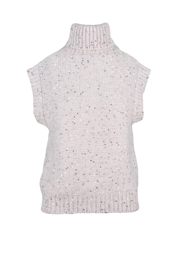 Eleventy Textured Knit Sleeveless Vest