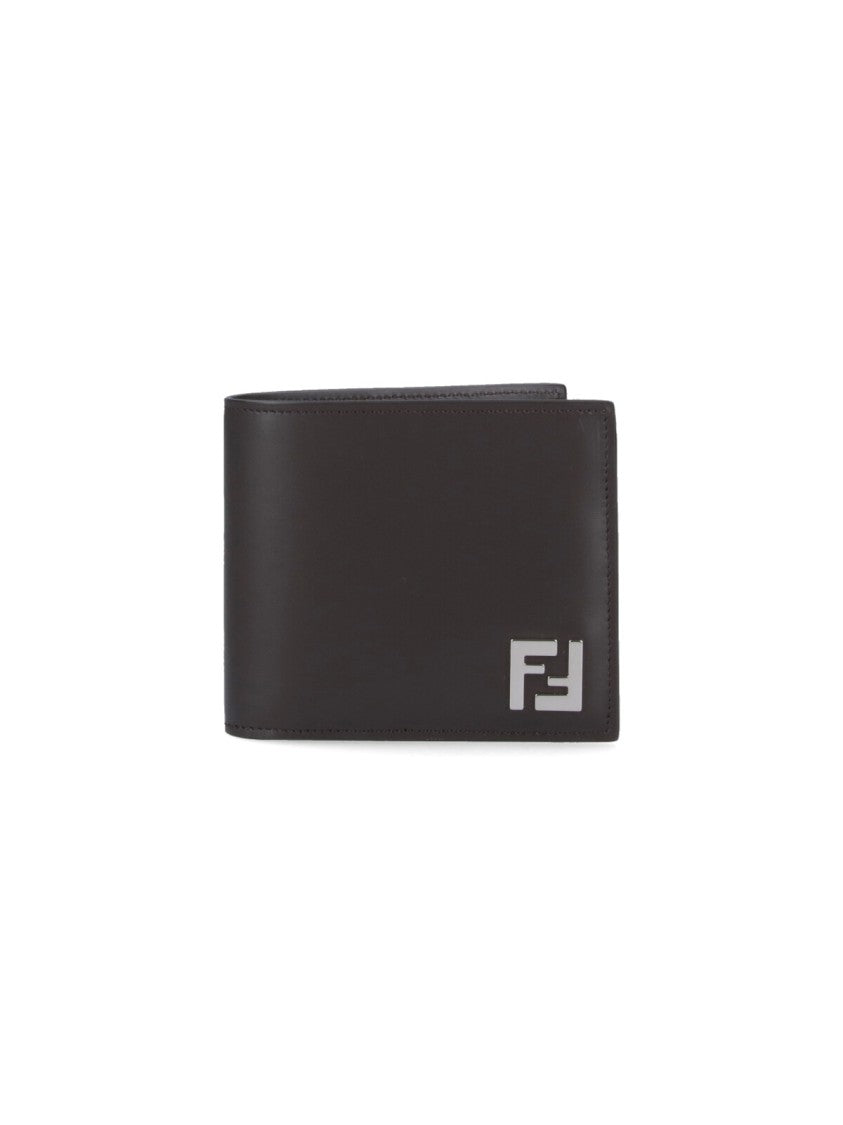 Fendi "Squared Ff" Bi-Fold Wallet – Brown
