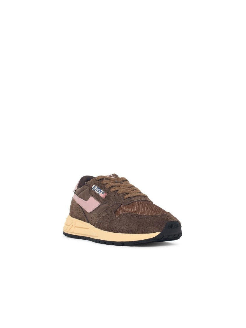 Autry 'Reelwind Low' Brown And Pink Suede Blend Sneakers