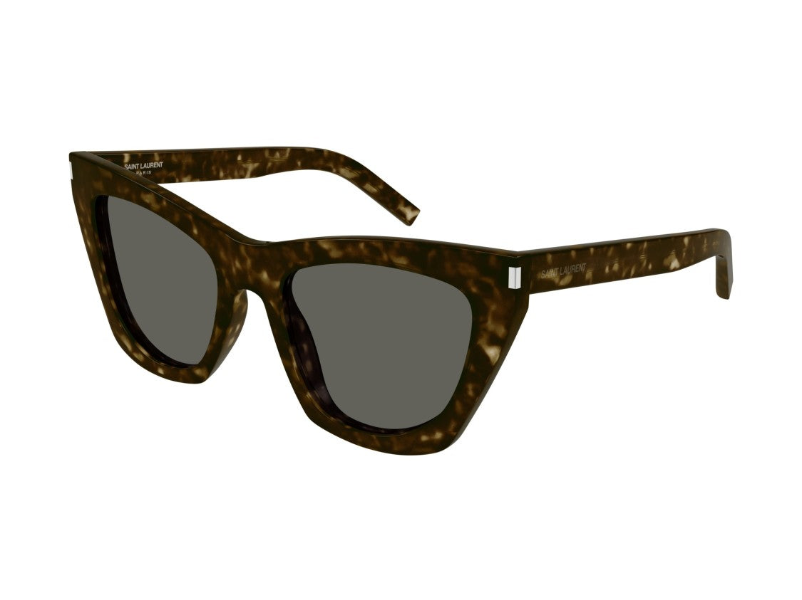Saint Laurent Sl 214 Kate Oversized Cat-Eye Tortoiseshell Sunglasses