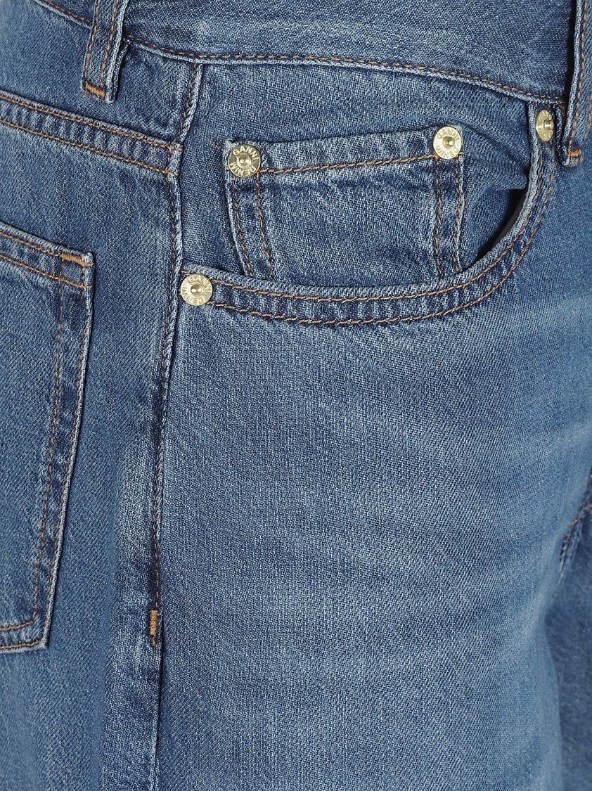 Ganni Wide-Leg Denim Jeans With Relaxed Fit