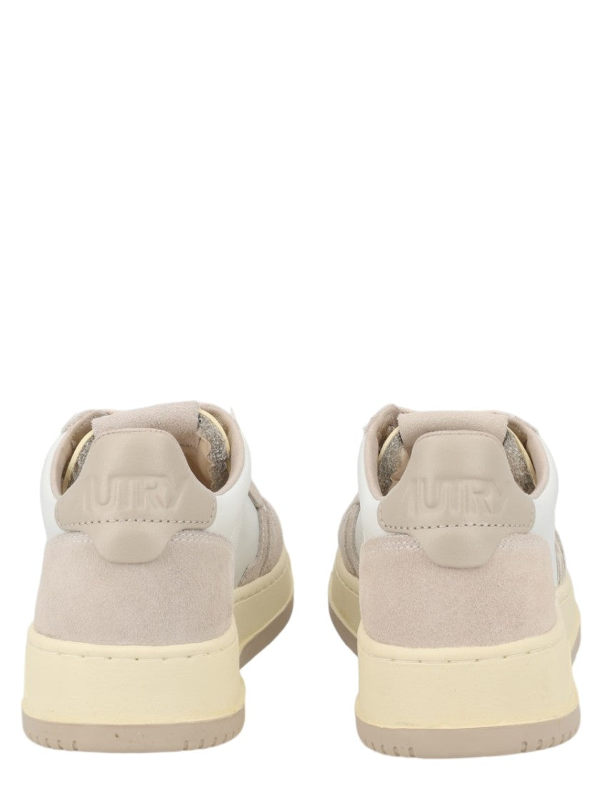 Autry Multicolour Textured Suede Leather Low-Top Sneakers