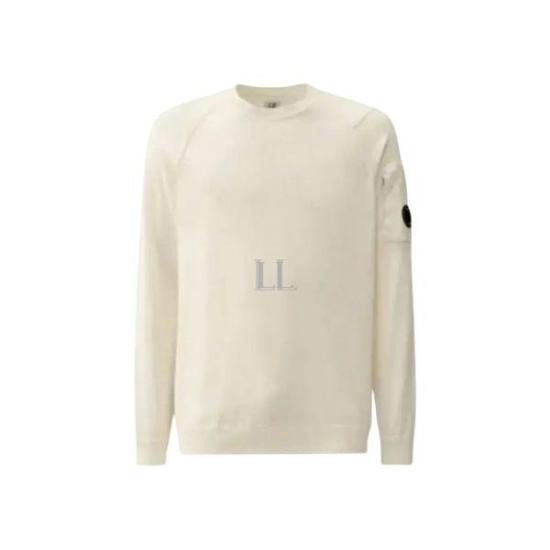 C.P. Company Minimalist Crew Neck Sweater With Subtle Patch Detail