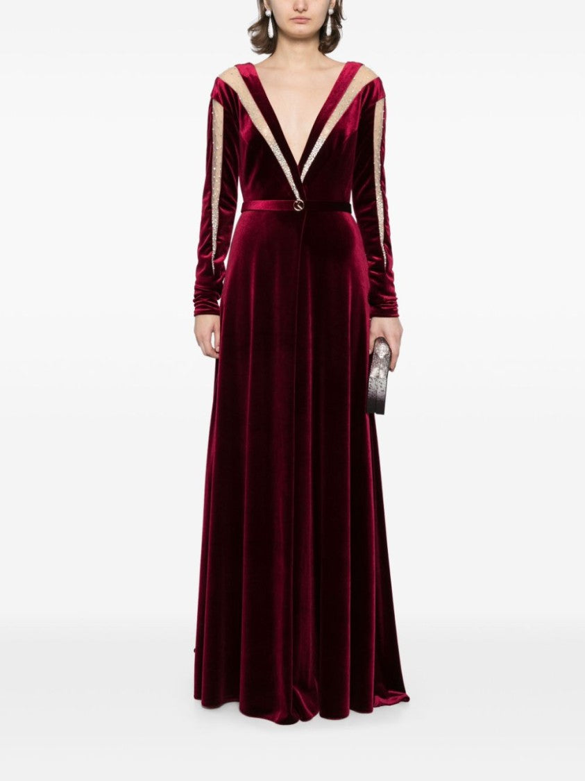 Saiid Kobeisy Velvet Long Dress