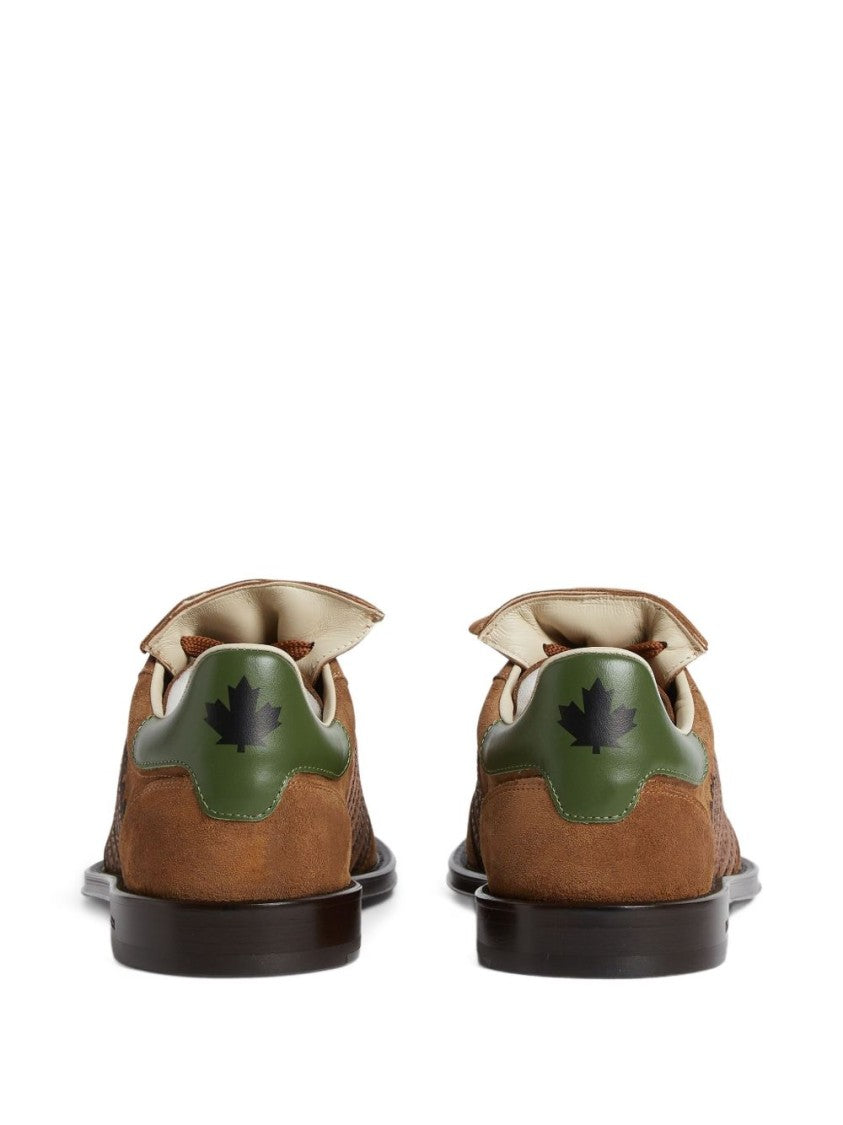 Dsquared2 Camel Brown Suede Sneakers