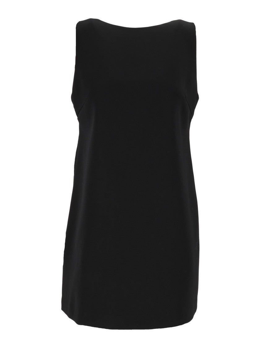 Eleh Black Sleeveless Bow Mini Dress