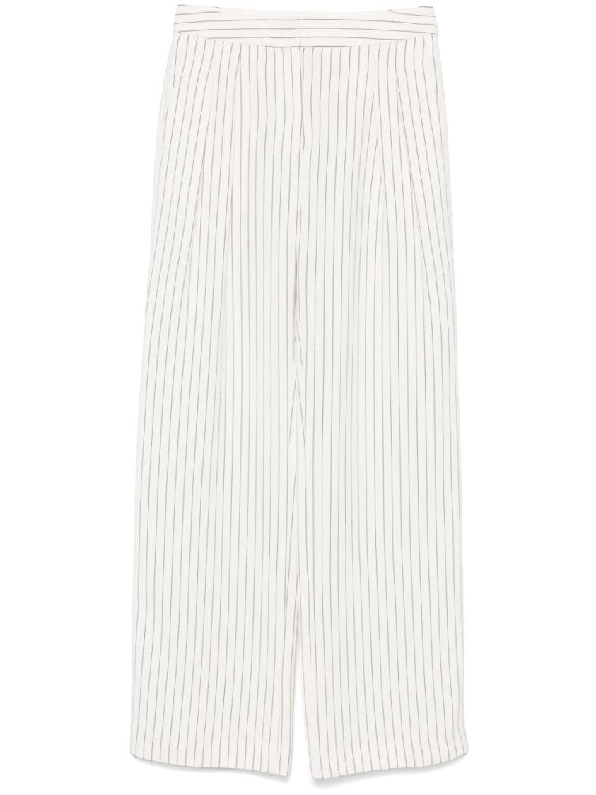 Loulou Studio Ecru Ayla Tailored Trousers