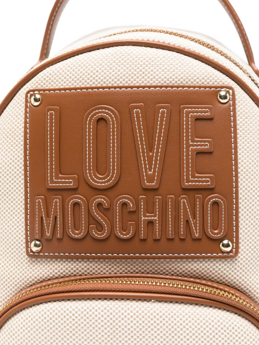 Love Moschino Textured Cotton-Polyester Blend Bucket Bag