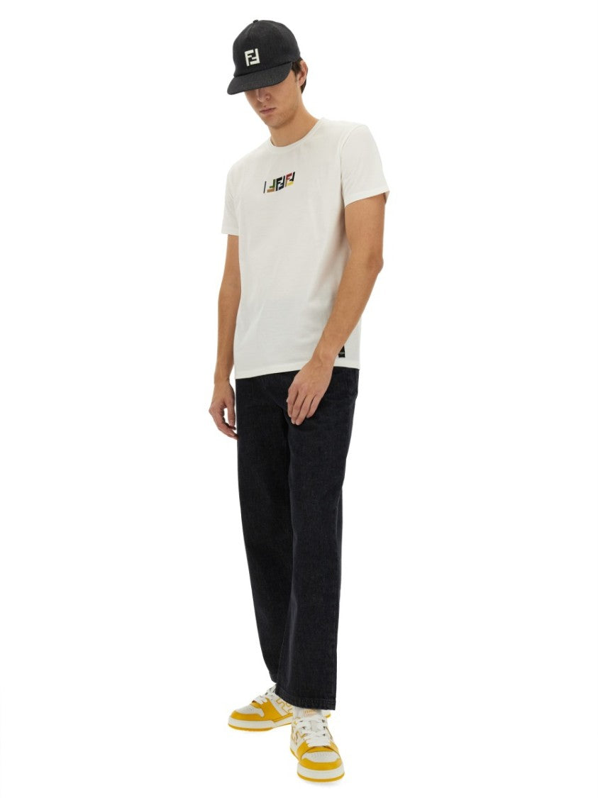 Fendi Relaxed Fit Straight Leg Denim Jeans