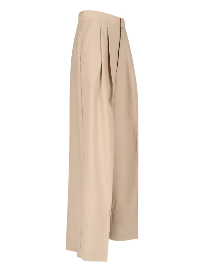Sa Su Phi High-Waisted Wide-Leg Trousers With Front Pleats