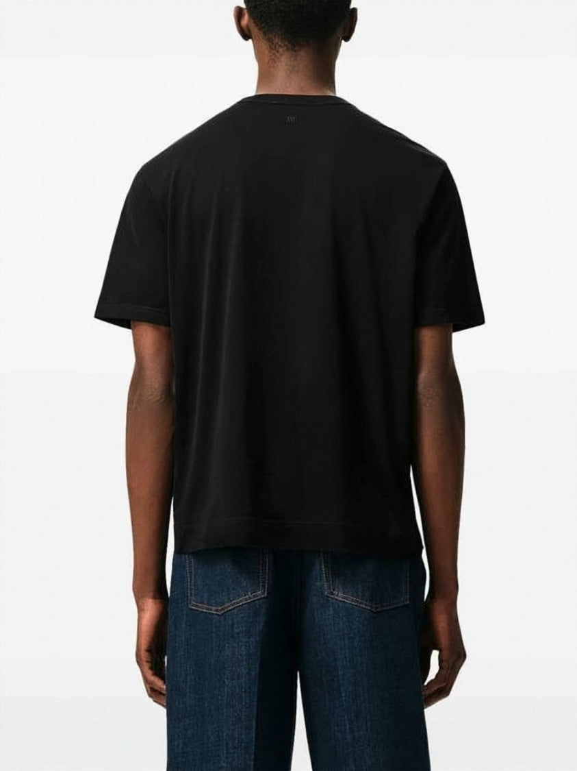 Ami Paris White Premium Cotton Slightly Boxy T-Shirt
