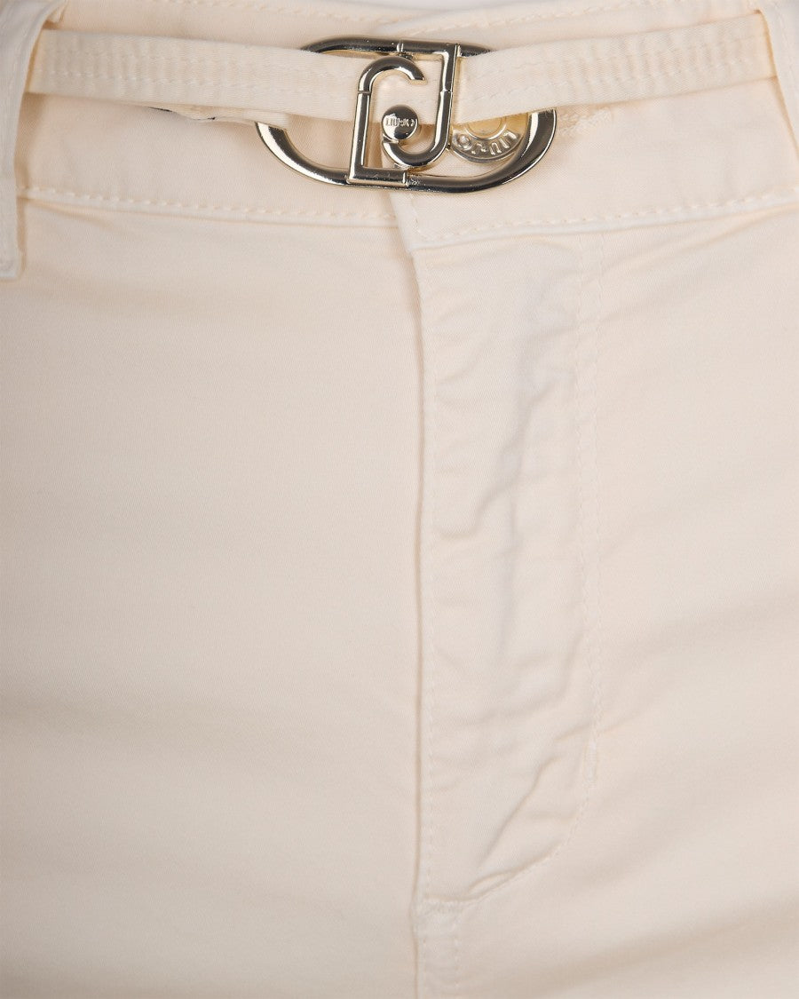Liu Jo High-Waisted Flare Jeans With Logo Buckle Belt