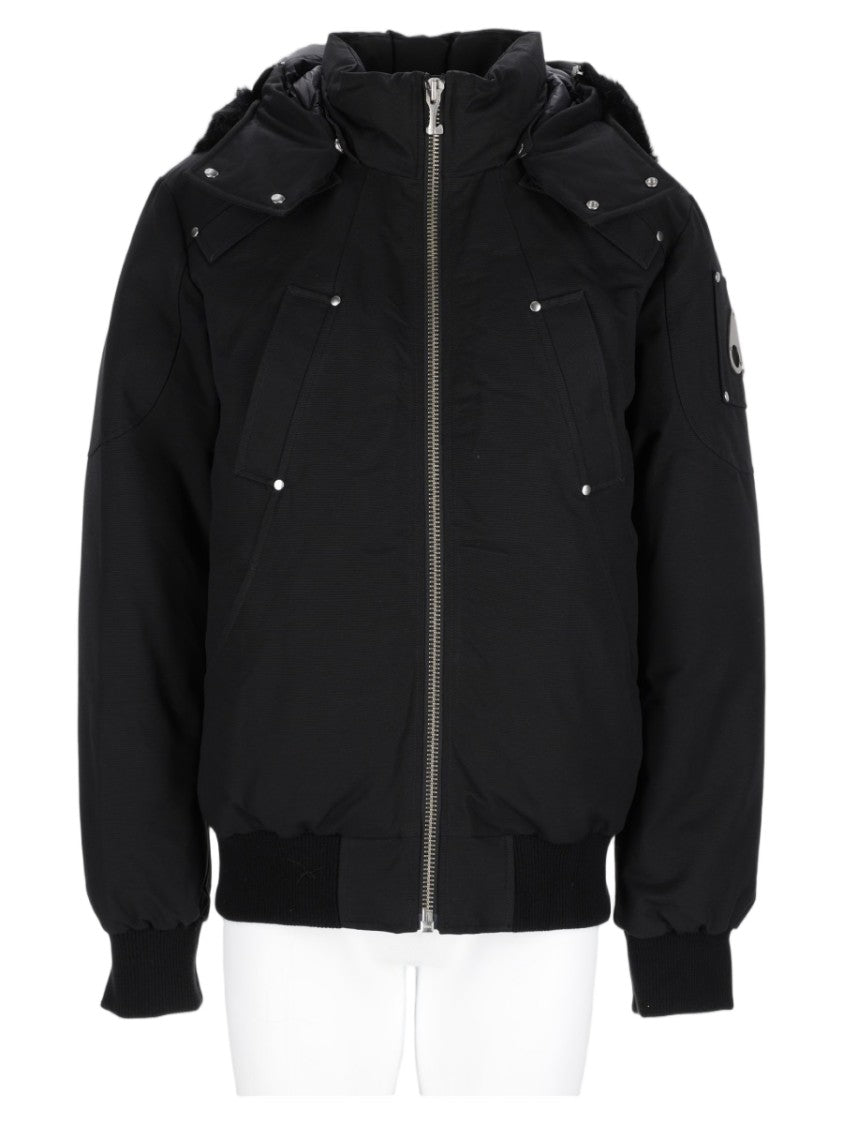 Moose Knuckles Sleek Detachable Hood Nylon-Blend Sports Jacket