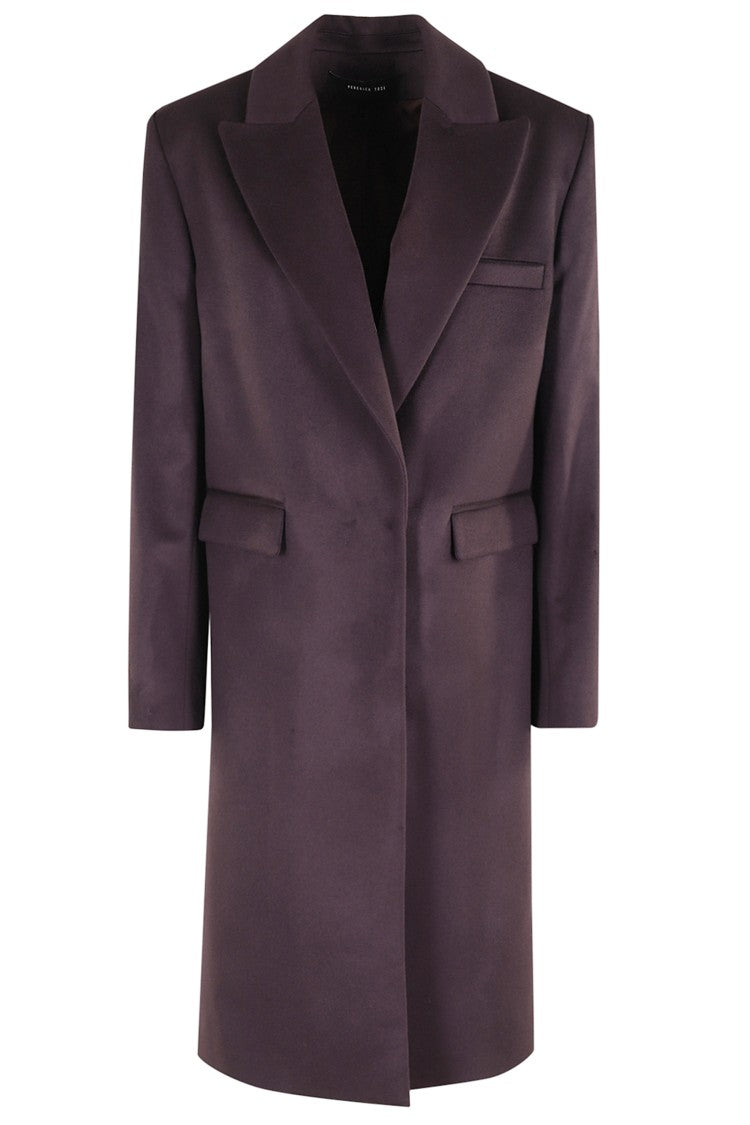 Federica Tosi Structured Eggplant Overcoat