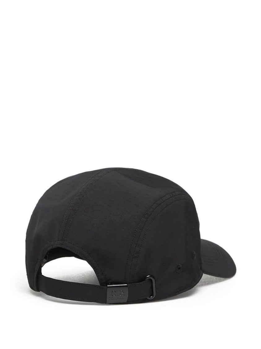 C.P. Company Curved Peak Black Cap