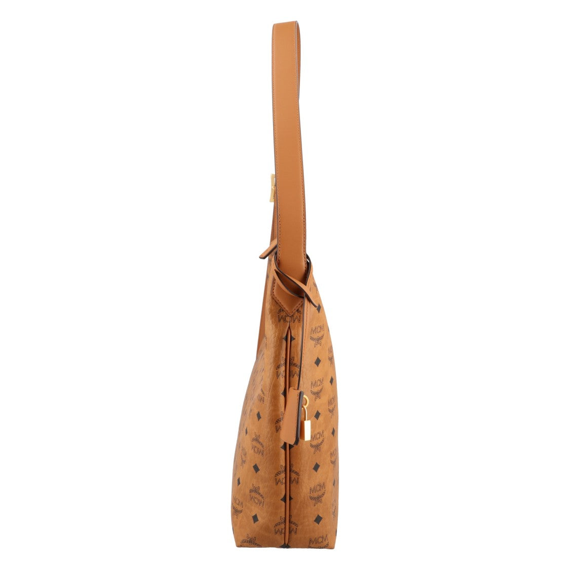 Mcm Large Aren Hobo Bag In Cognac Visetos Monogram