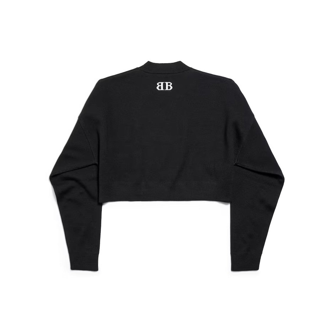 Balenciaga Cropped Sweater With Relaxed Fit And Signature Logo