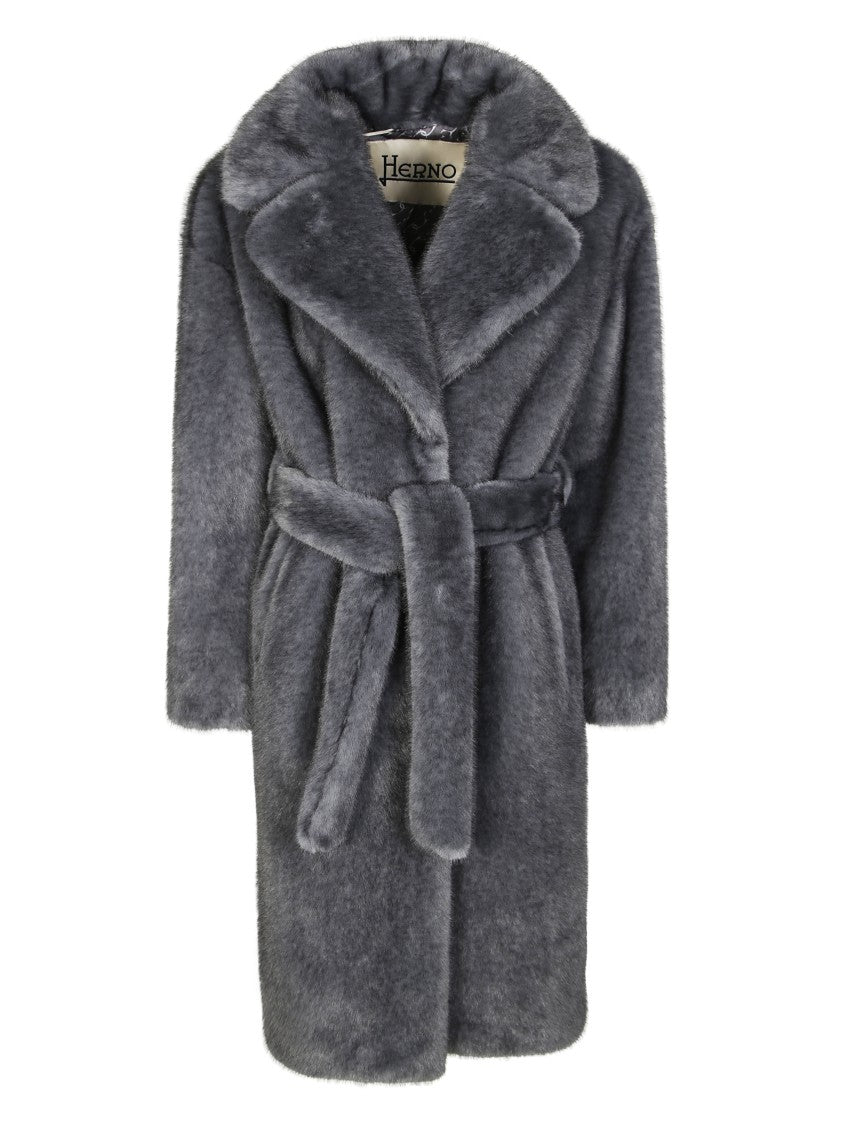 Herno Double-Breasted Tailored Coat With Wide Lapels