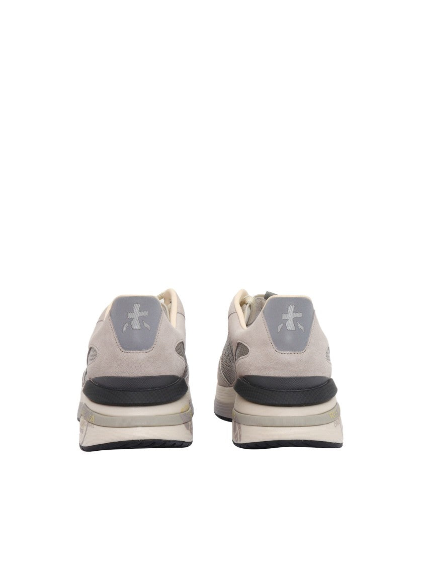 Premiata Textured Sneakers With Calf Leather Accents And Modern Design
