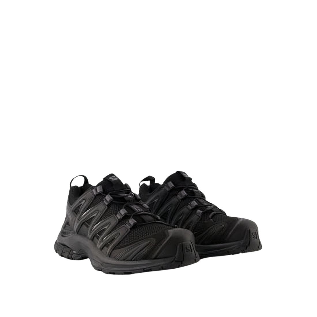 Salomon Low-Profile Black Sneakers With Mesh Upper