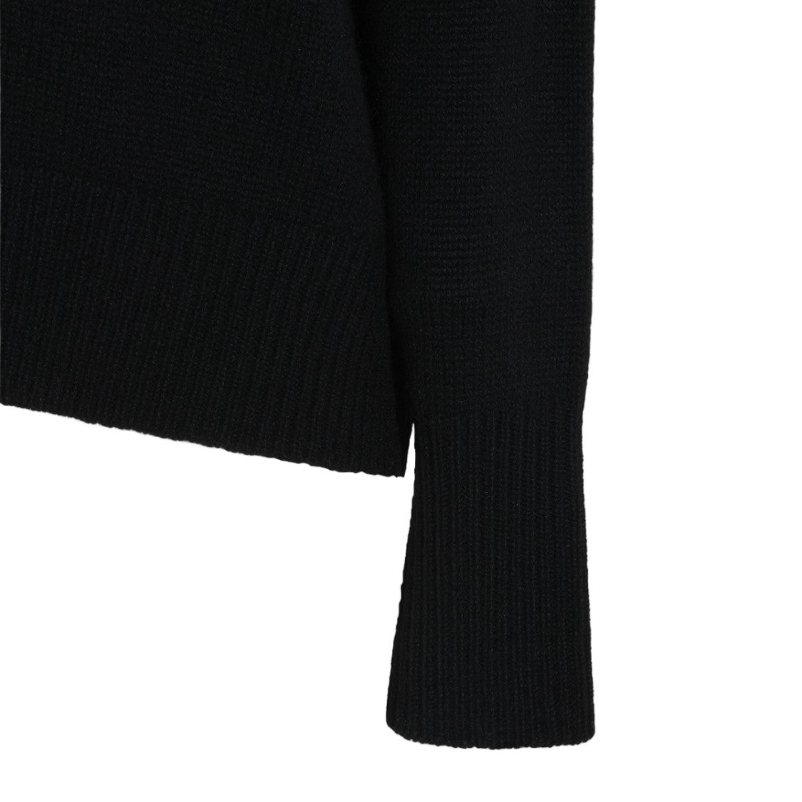 Lisa Yang High Ribbed Turtleneck Sweater With Long Sleeves And High-Low Hem
