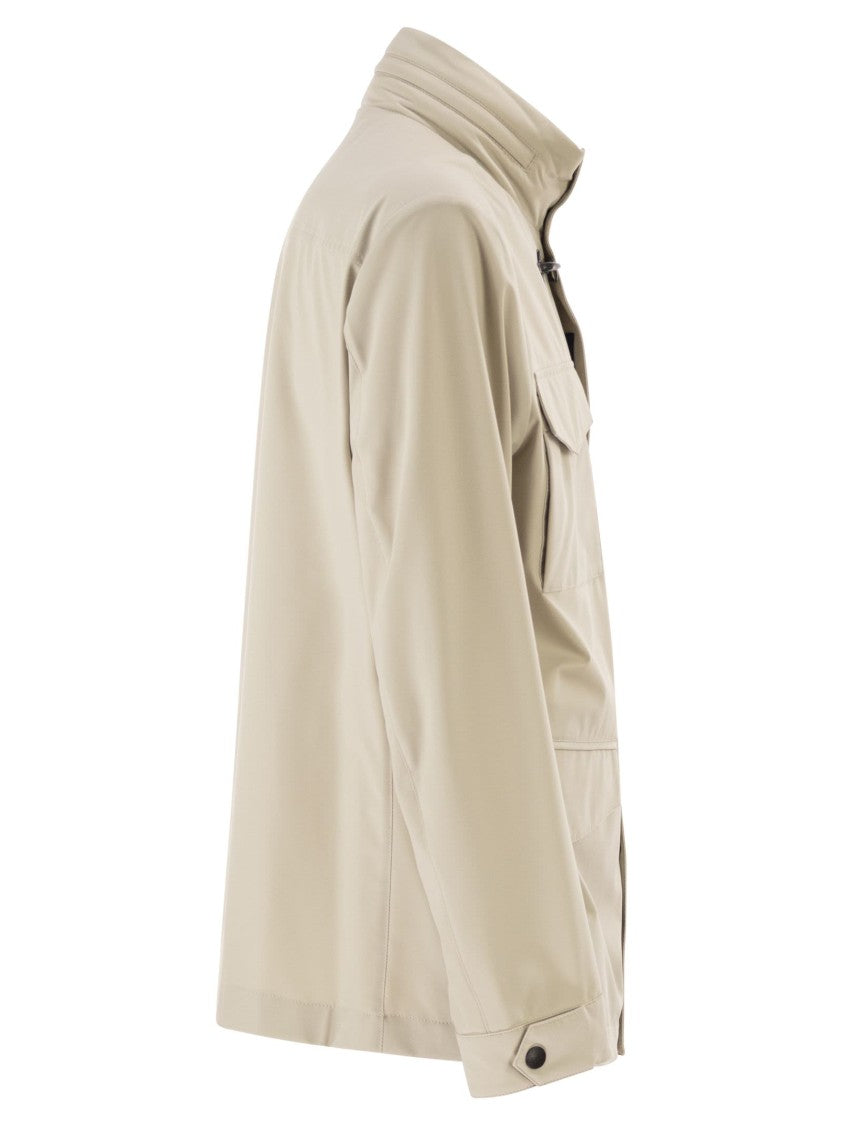 Fay Saharan Jacket In Stretch Nylon