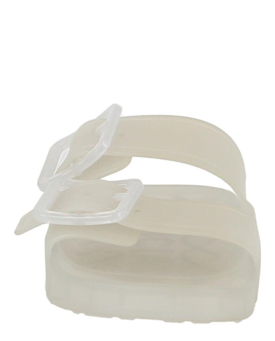 Balenciaga Transparent Double Buckle Sandal With Textured Sole