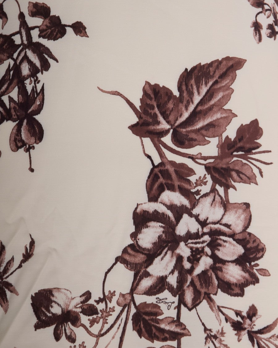 Liu Jo Floral Print Satin Midi Dress With Kimono Silhouette