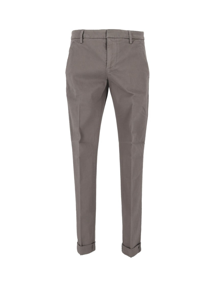 Dondup Brown Gaubert Tailored Cuffed Trousers Straight-Leg Pants