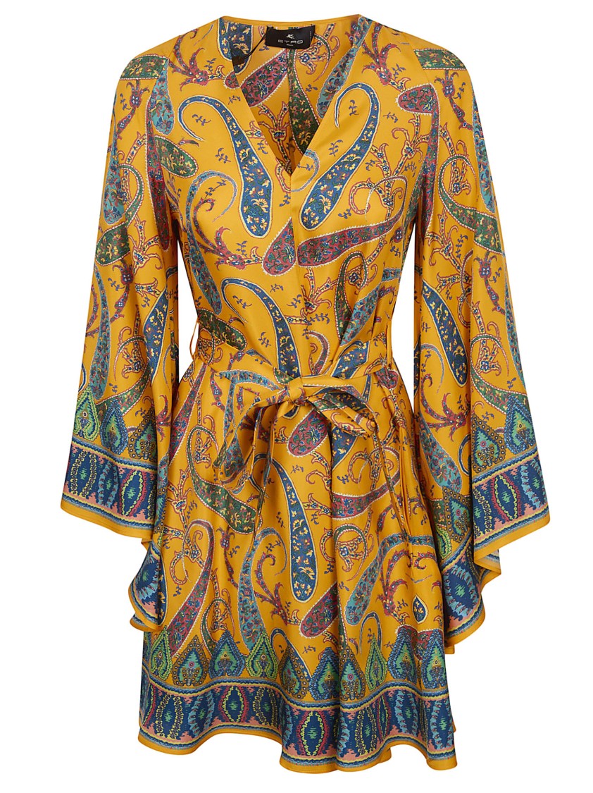 Etro Multicolour Silk Elegant Fit Dress