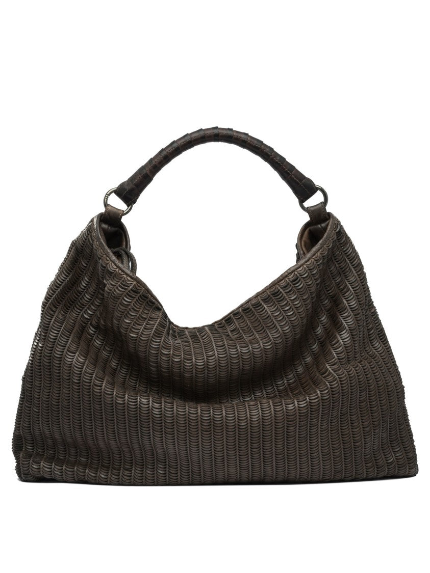 Giancarlo Nevola Textured Leather Shoulder Bag With Adjustable Strap