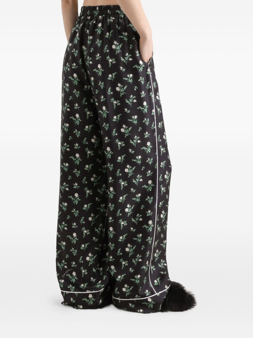 Dolce & Gabbana Wide-Leg Twill Drawstring Pants