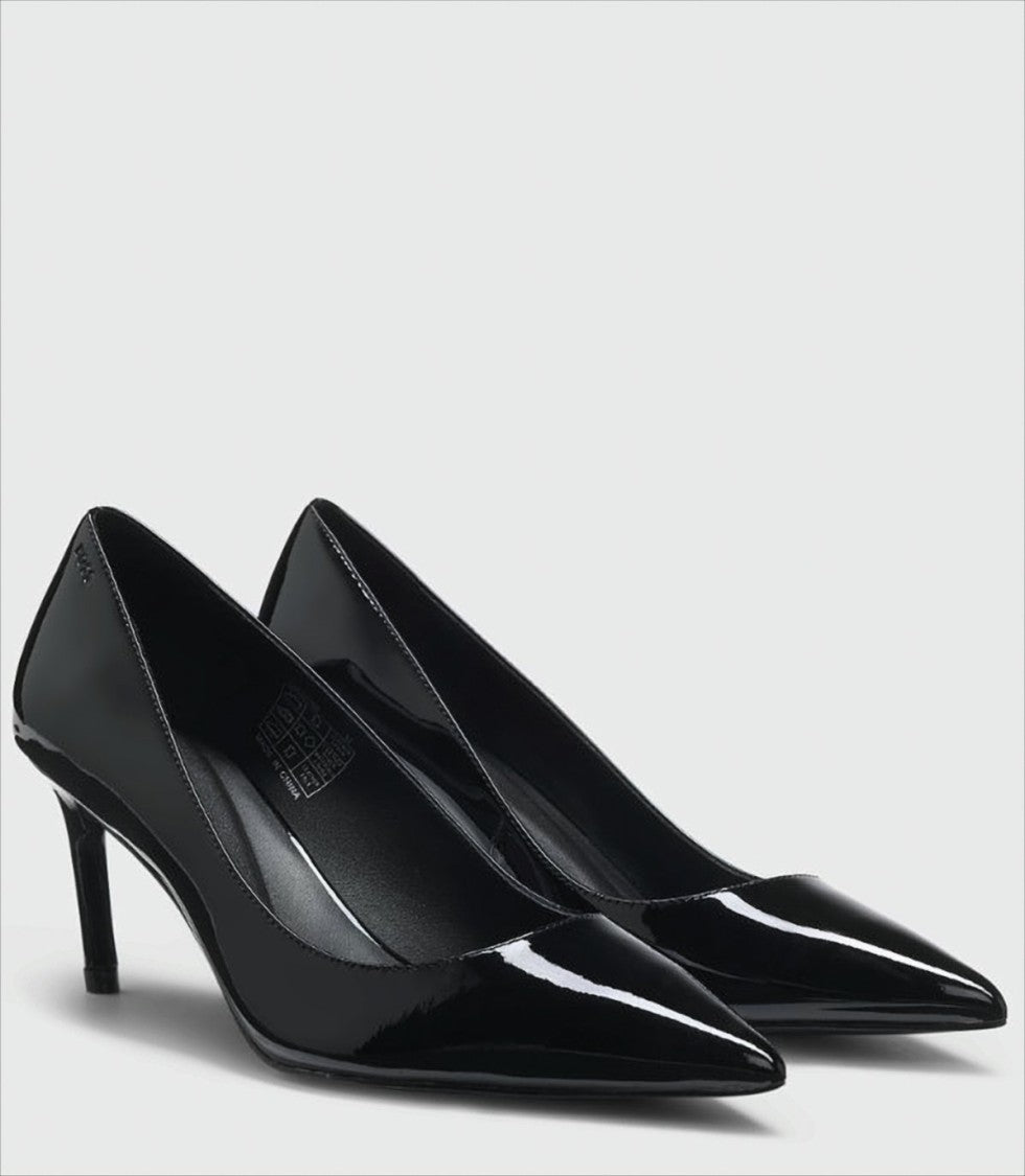 Boss Black Patent Leather Pumps With Tapered Toe