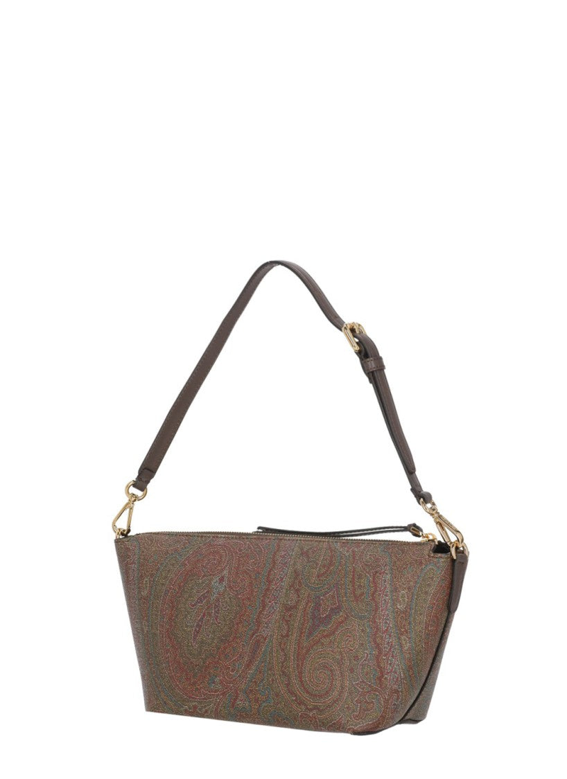 Etro Paisley Pattern Etro Shoulder Bag With Leather Accents
