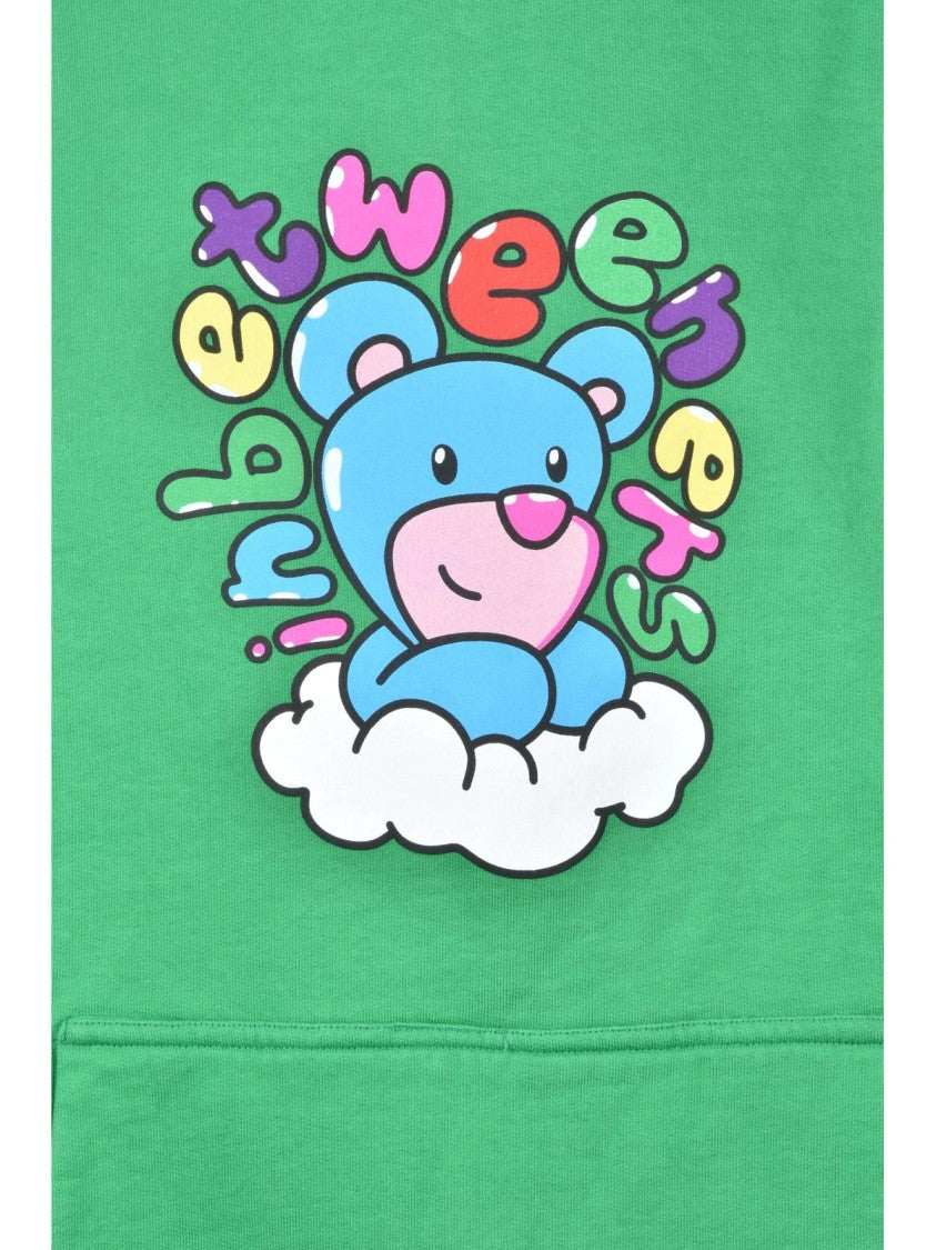 Inbetweeners Green Graphic Bear Print Cotton Sweatshirt