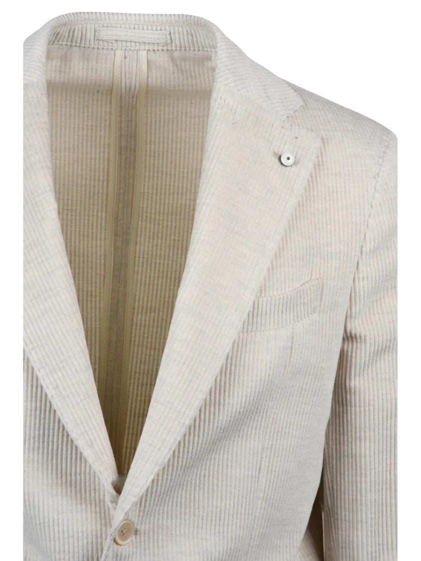 L.B.M. 1911 Velvet Shawl Collar Jacket With Button Closure