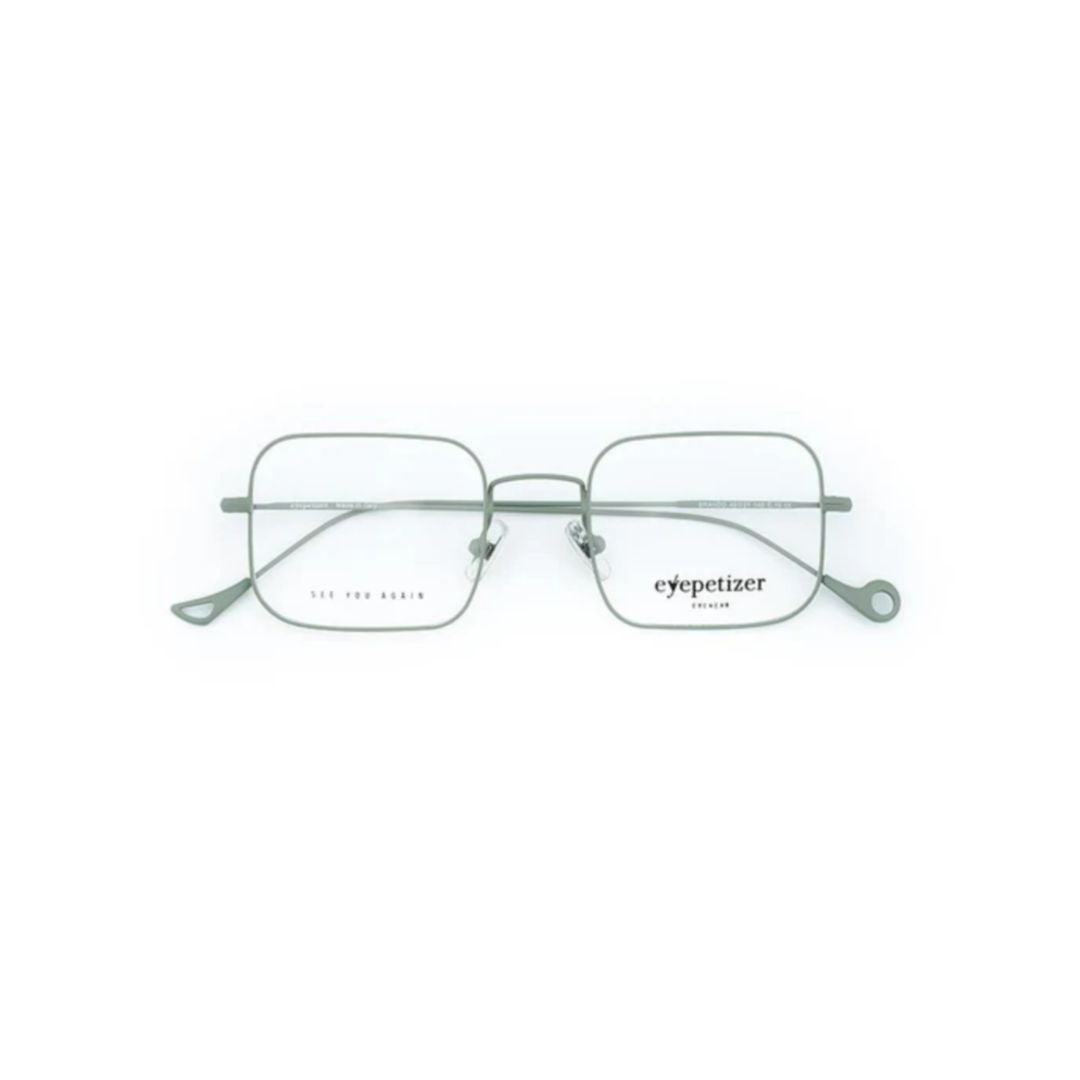 Eyepetizer Brando Rectangular Eyeglasses With Loop Detail And Metallic Finish