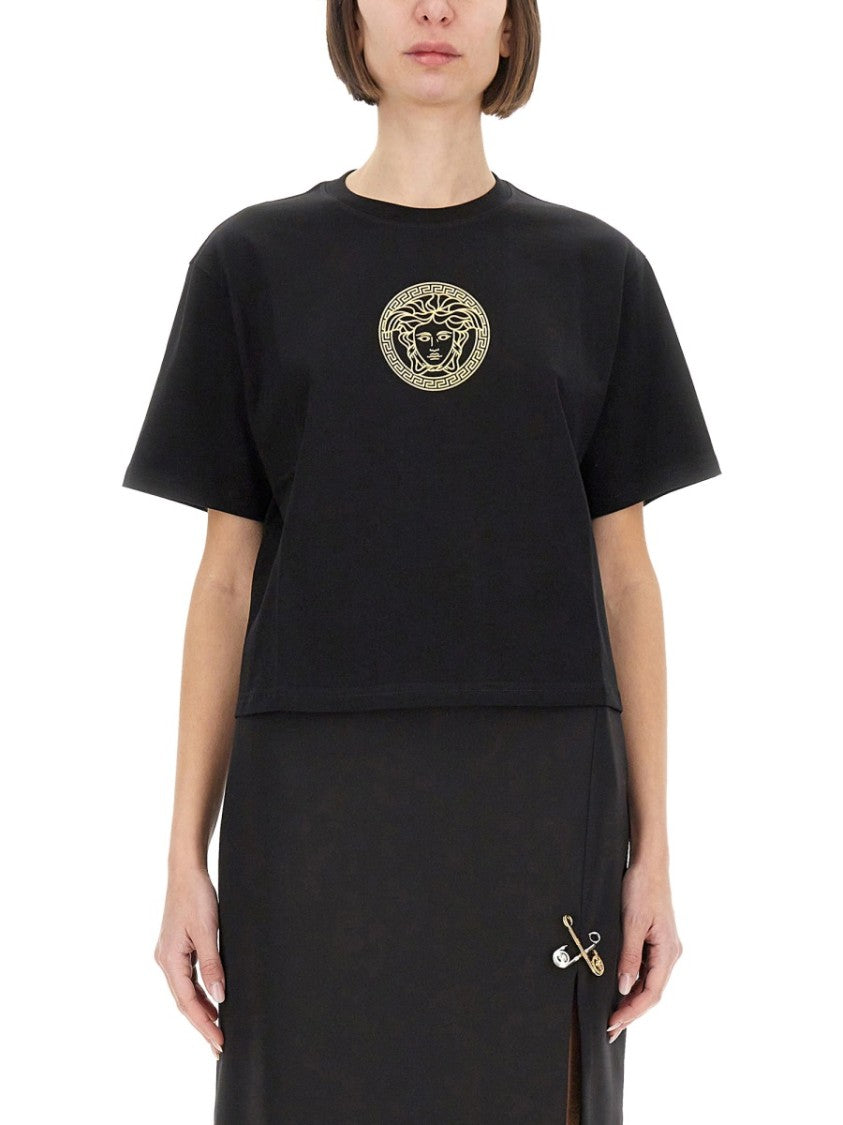 Versace Cropped "Medusa" T-Shirt