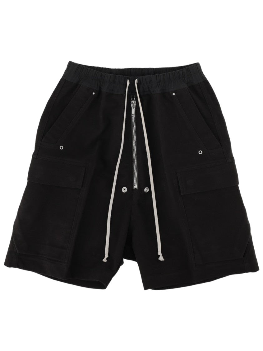 Rick Owens Cargobela Relaxed Fit Cargo Cotton Shorts