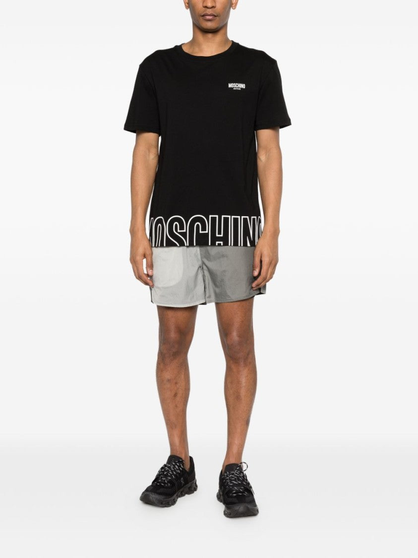Moschino Black Cotton Logo T-Shirt