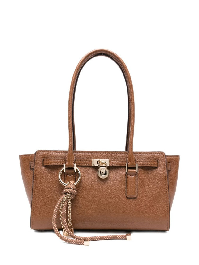 Michael Kors Structured Brown Leather Shopper Tote